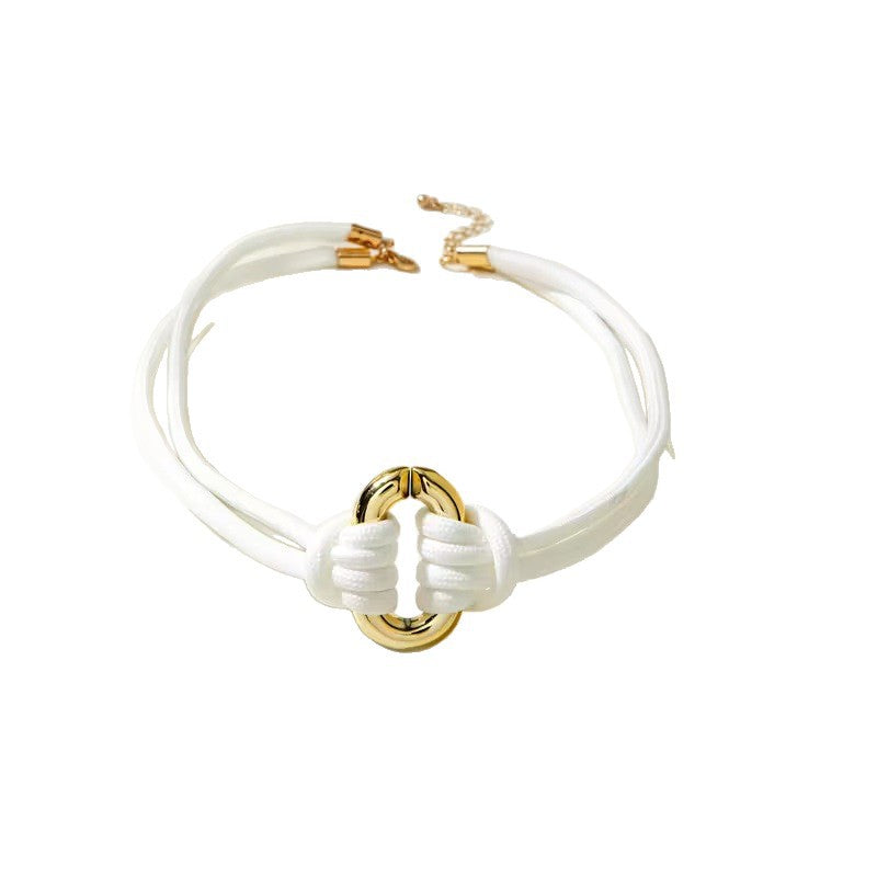 Bohemian Style Braided Rope Light Luxury High Sense Minority Necklace