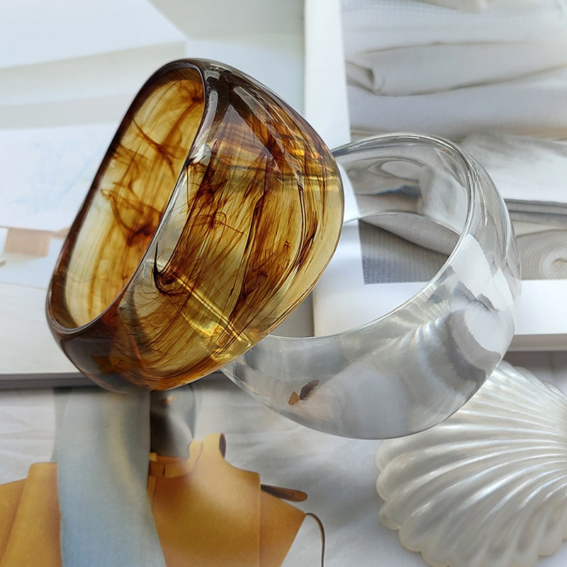 Broken Wave Wide Version Resin Elastic Bracelets