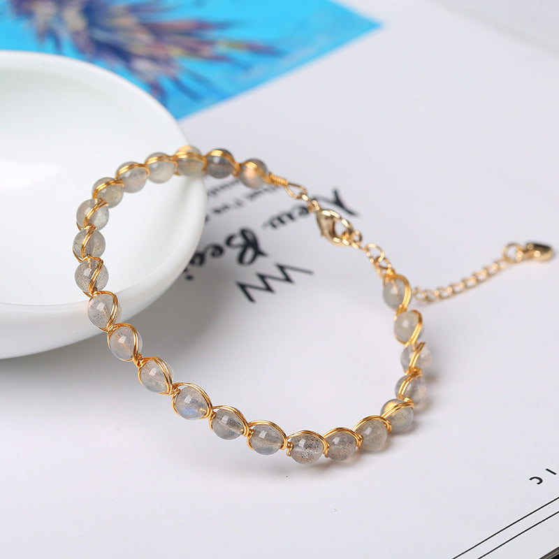 Stall Meter Labradorite Aquamarine Gilded Winding Live Broadcast For Bracelets