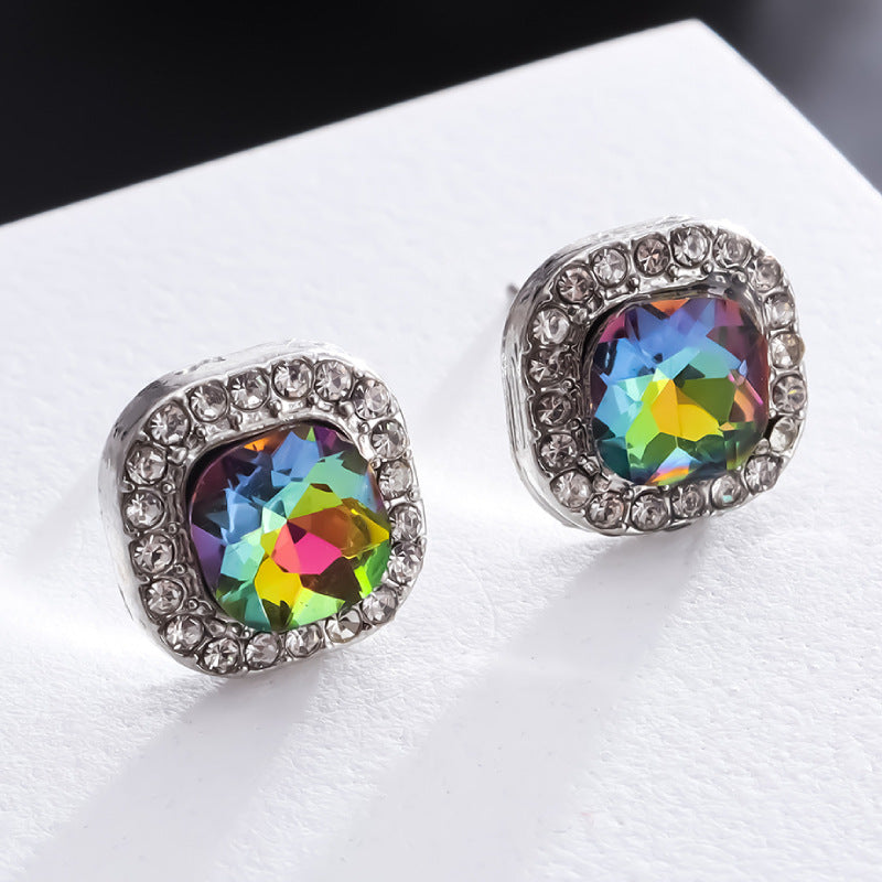 Women's Korean Style Elegant Colorful Diamond Fashion Rings