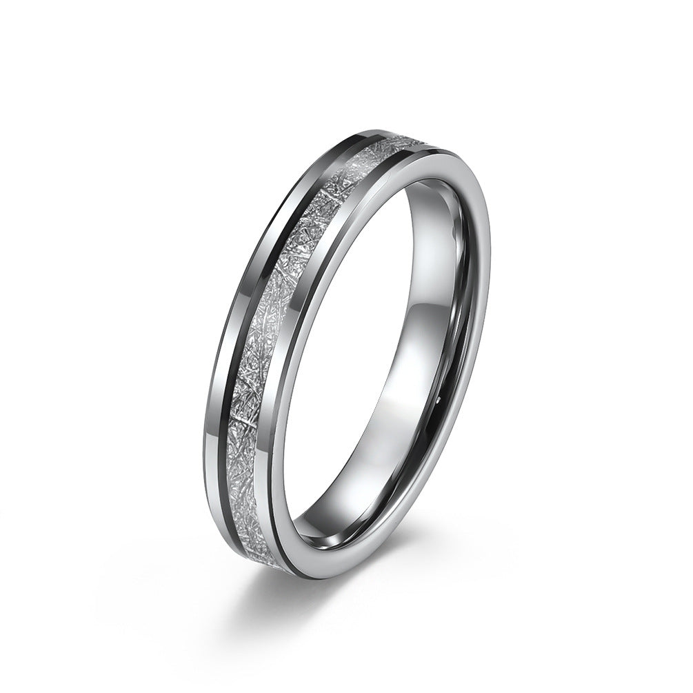 Women's & Men's Tungsten Steel Embedded Ice Silk Niche High Sense Rings