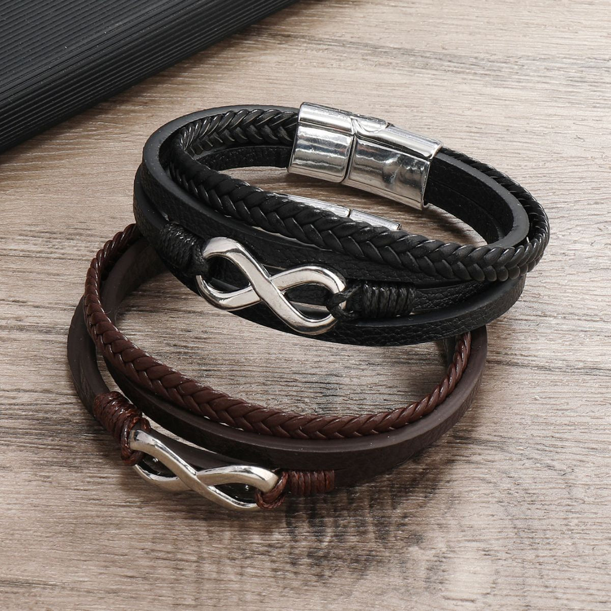 Comfortable Popular Men's Alloy Decorative Hand-woven Bracelets
