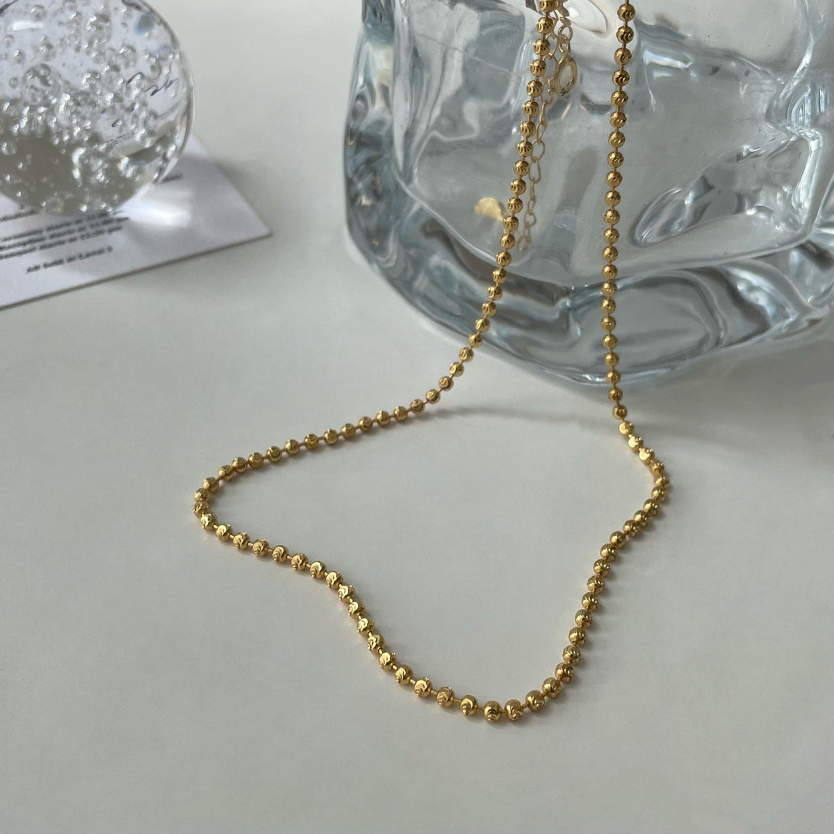 Crescent Round Beads Personality Simple Trendy Necklaces