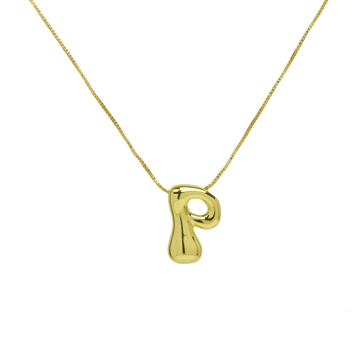 Gold Letter Bubble English Stainless Steel Necklaces