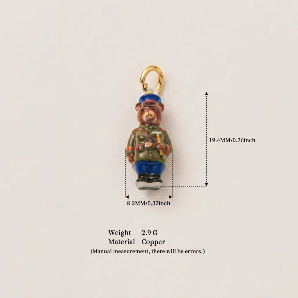 Cartoon Little Animal Piggy Chef Lion Teacher Pendant