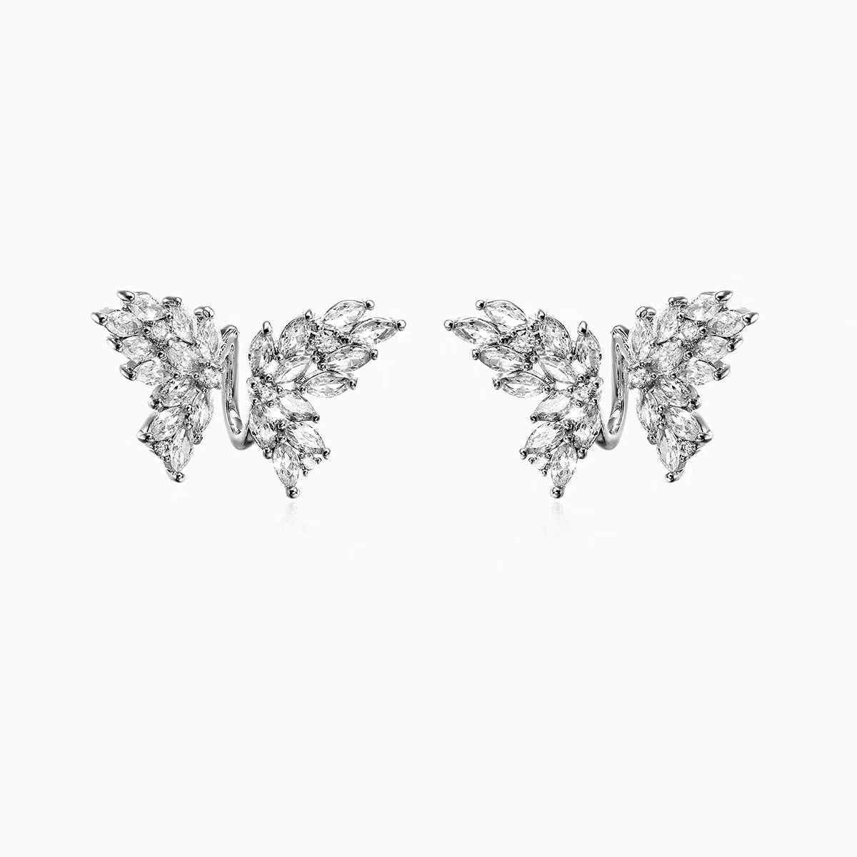 Women's Zircon Butterfly Trendy Design High-grade Temperament Unique For Stud Earrings