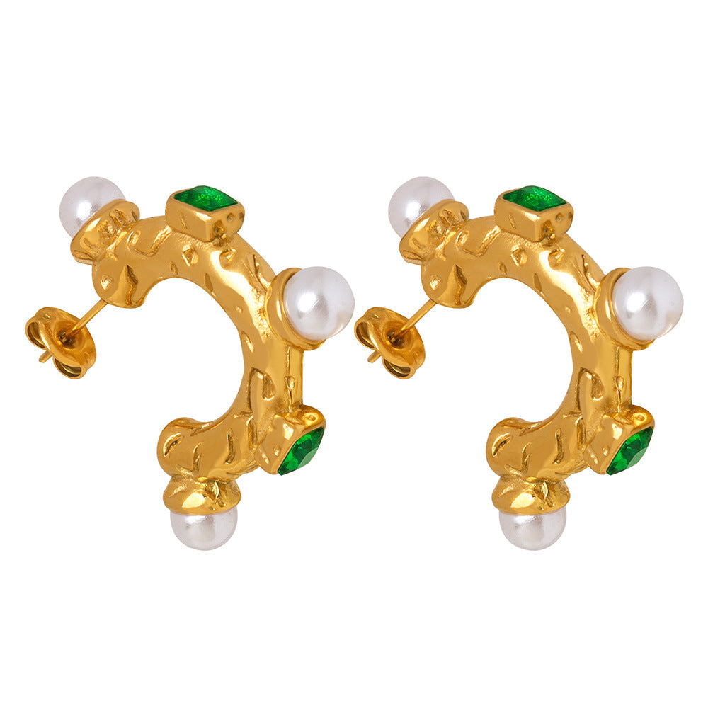 Cube Sugar Niche Temperament Versatile Fashion Inlaid Glass Stone Artificial Rings