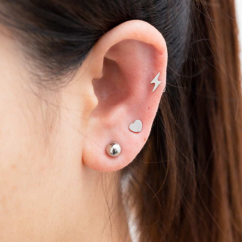 Women's Fashionable Simple Mini Gold-plated Stainless Steel Trending Stud Earrings