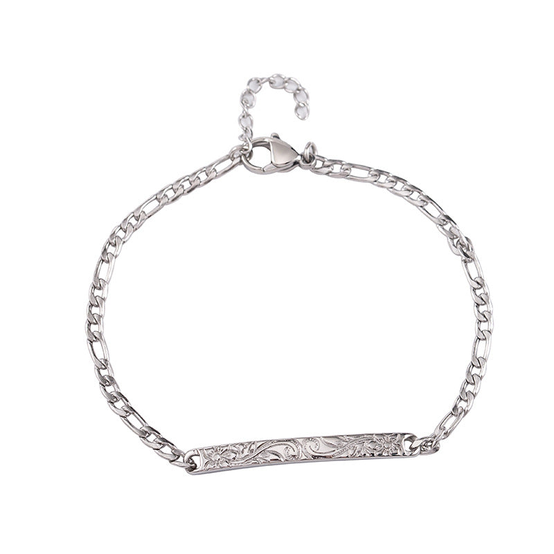 Retro Minority Titanium Steel Gold-plated Chain Vine Bracelets
