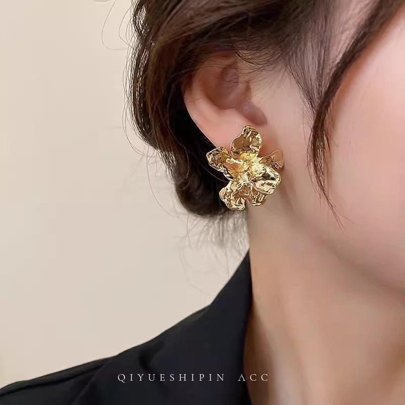 Flower Female Seaside Vacation Dopamine Fashion Temperament Earrings