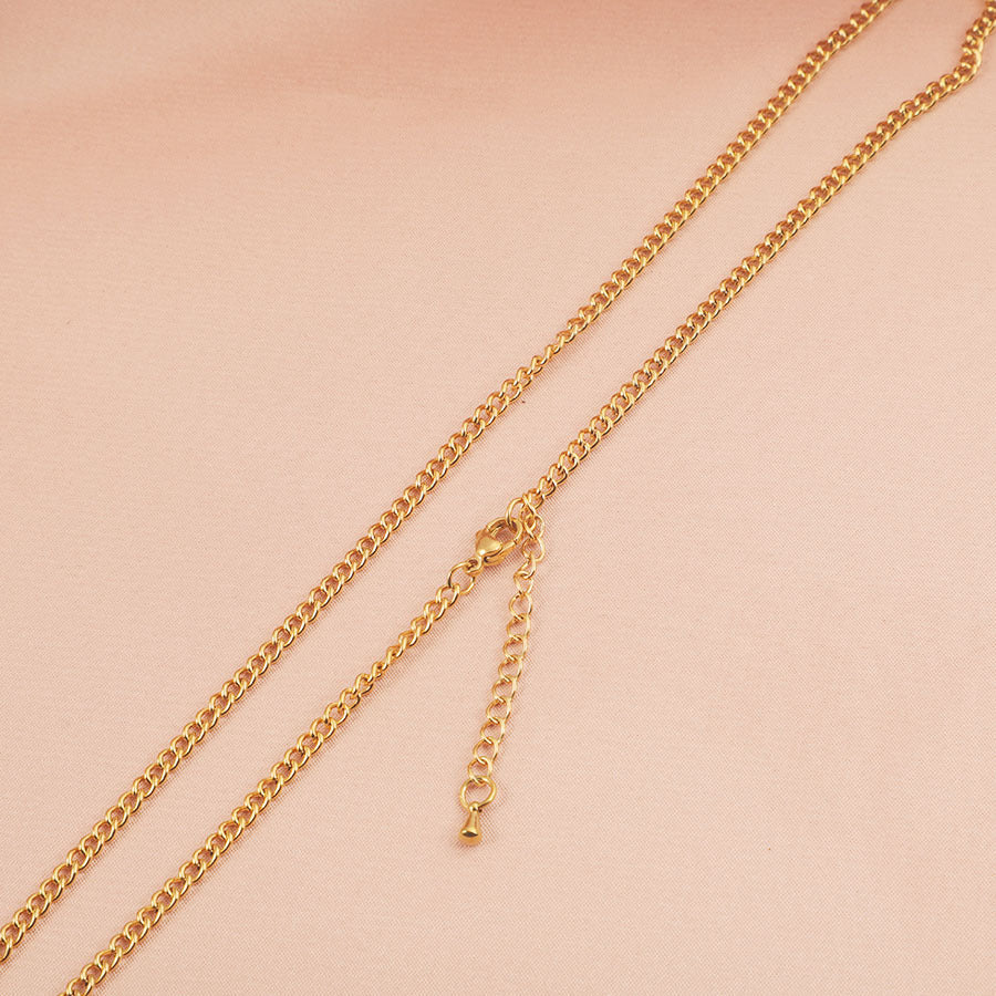 Stainless Steel Parts Titanium Chain Curb Necklace