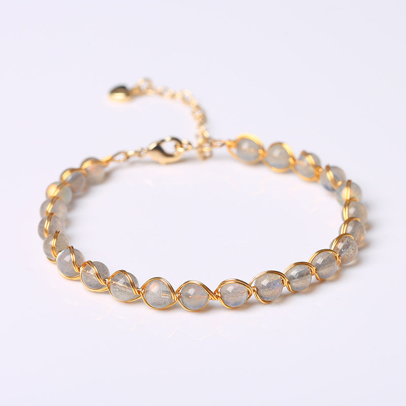 Stall Meter Labradorite Aquamarine Gilded Winding Live Broadcast For Bracelets