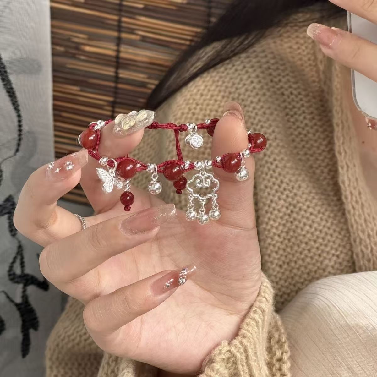 Style National Fashion Butterfly Beaded Female Good-looking Niche Bracelet