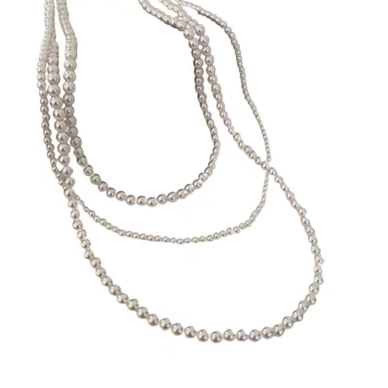 Women's Sier High Quality Perfect Circle Pearl Necklaces