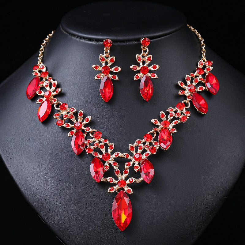Women's Source High Profile Retro Luxury Crystal Banquet Formal Dress Necklaces