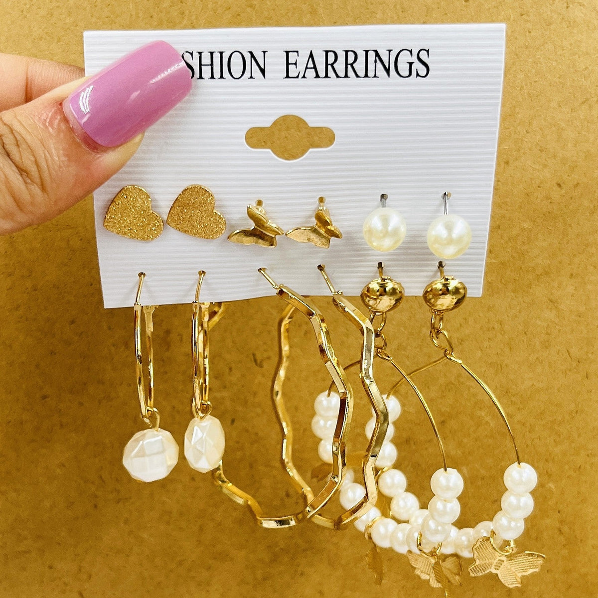 Women's French Retro Circle Pearl For Stud Earrings