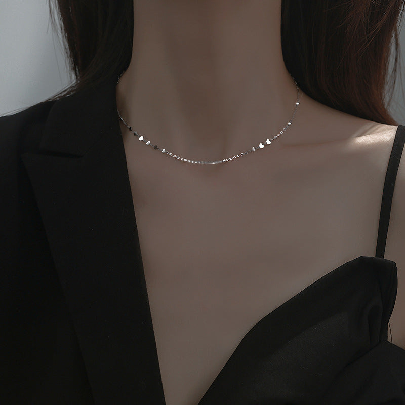 Women's Heart-shaped Simple Style High Sense Niche Necklaces