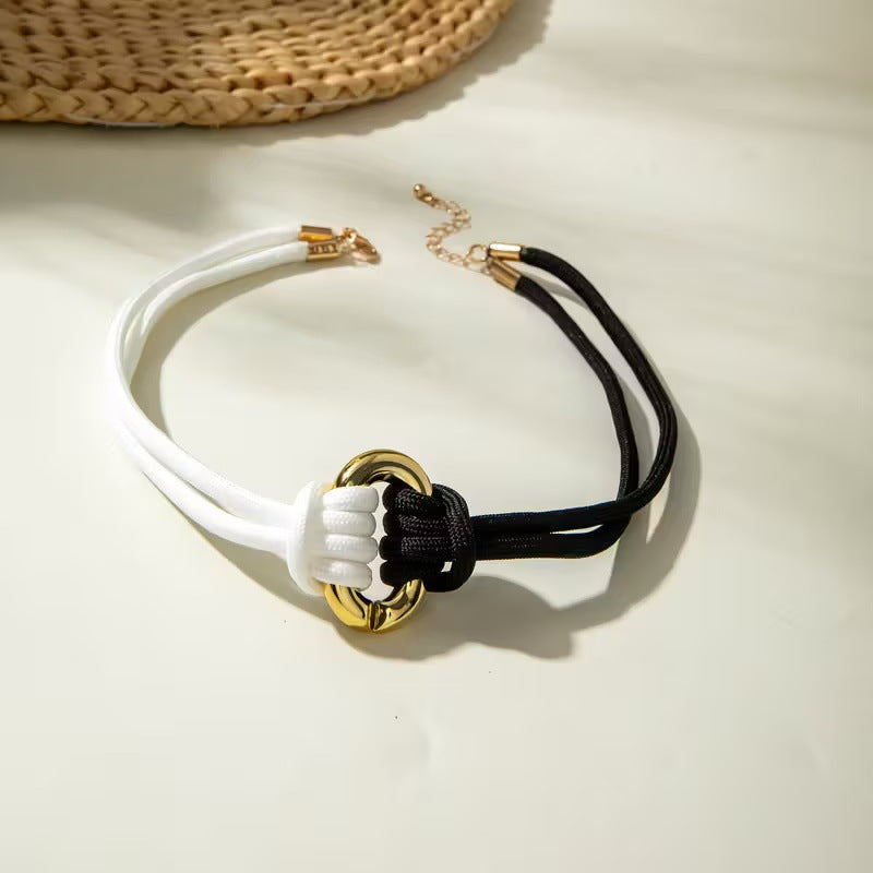 Bohemian Style Braided Rope Light Luxury High Sense Minority Necklace
