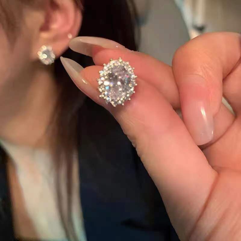 Women's Gentle Temperament Niche Design Sterling Sier High Earrings