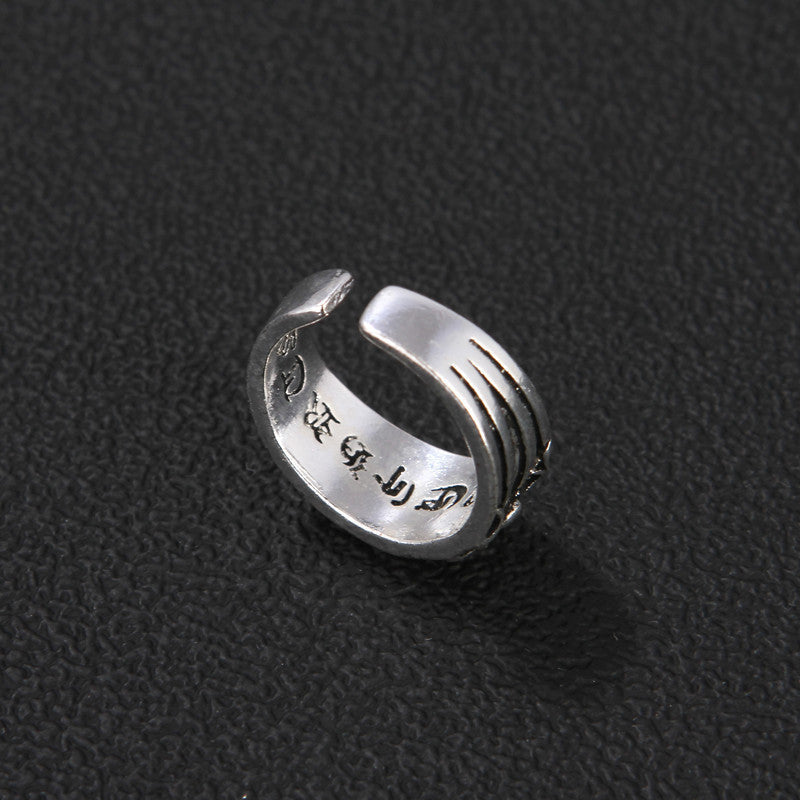 Women's & Men's Sword Retro Sier Korean Punk Open Ring