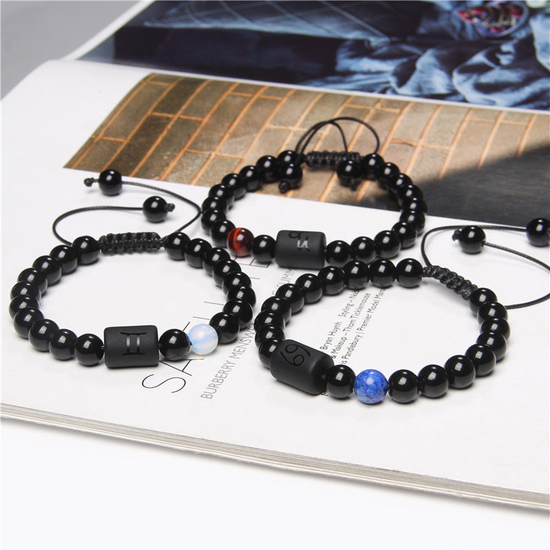 Women's & Men's Twee Constellation Woven Stone Beaded Adjustable Bracelet