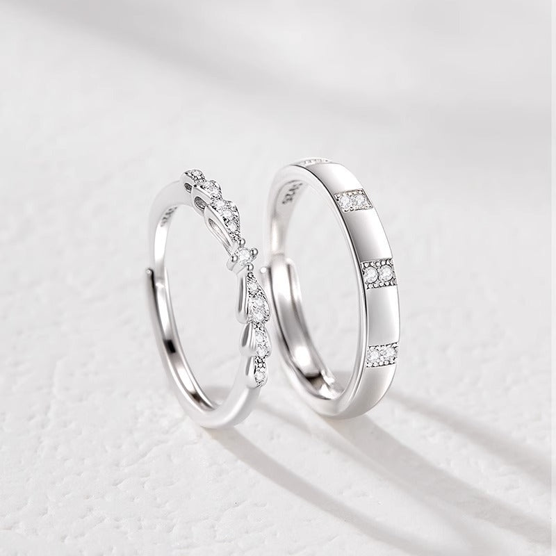 Sugar Bowknot Couple Design Love Token Chinese Valentine's Day Gift Ring