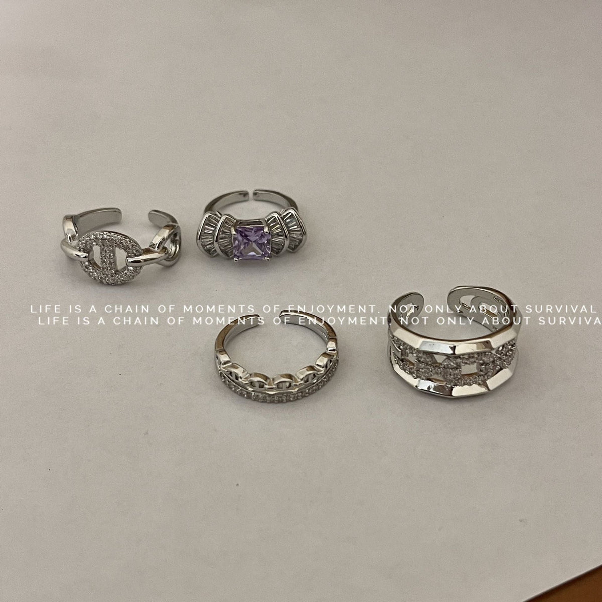 Plated Gold Inlaid Zirconium Pig Nose Wave Ring