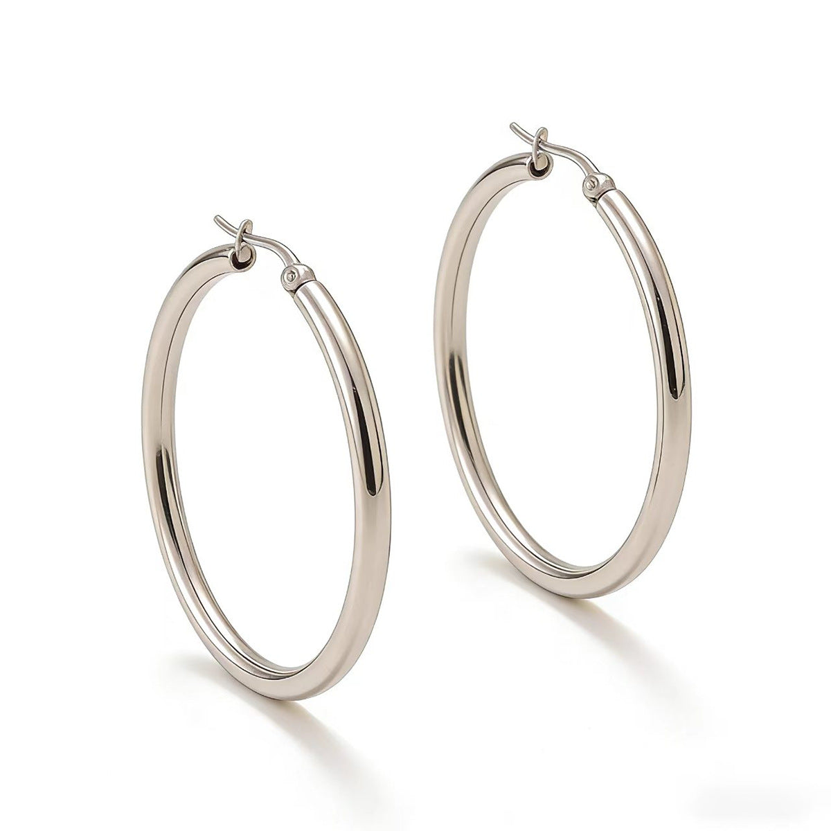 Women's Round Titanium Steel Coil Stainless Exaggerated Personalized Rings