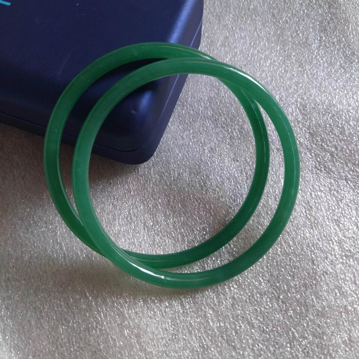 Inner Diameter Jingle Glass Imitation Jade Fine Rings
