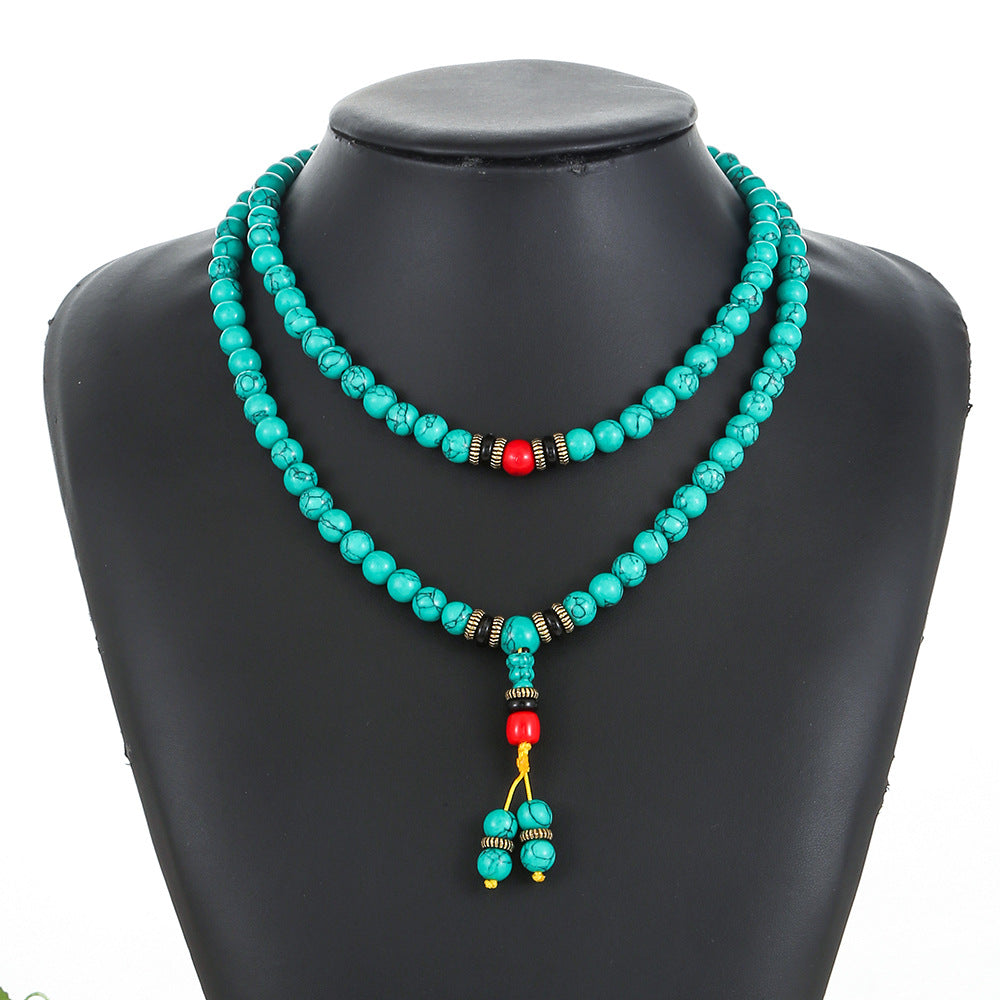 Women's & Men's Turquoise Beads Tibetan Ethnic Style Bracelets