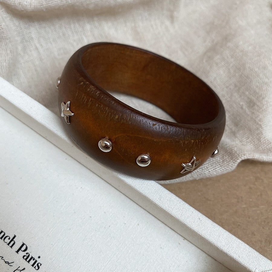 Acrylic Irregular Retro Unique Design Niche Simple Bracelet