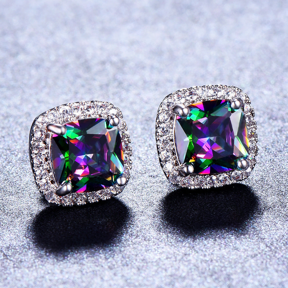 Korean Style Fashion Ear Clips Diamond Full Rhinestone Zircon Earrings