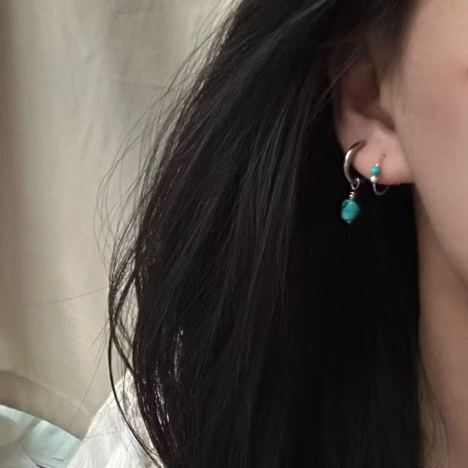 Women's Turquoise Nepal Tibetan Unique Beautiful Retro Ear Clip