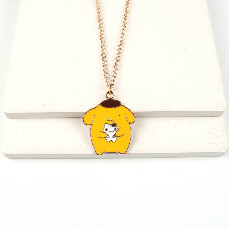 Purin Korean Style Simple Cartoon Couple Necklaces