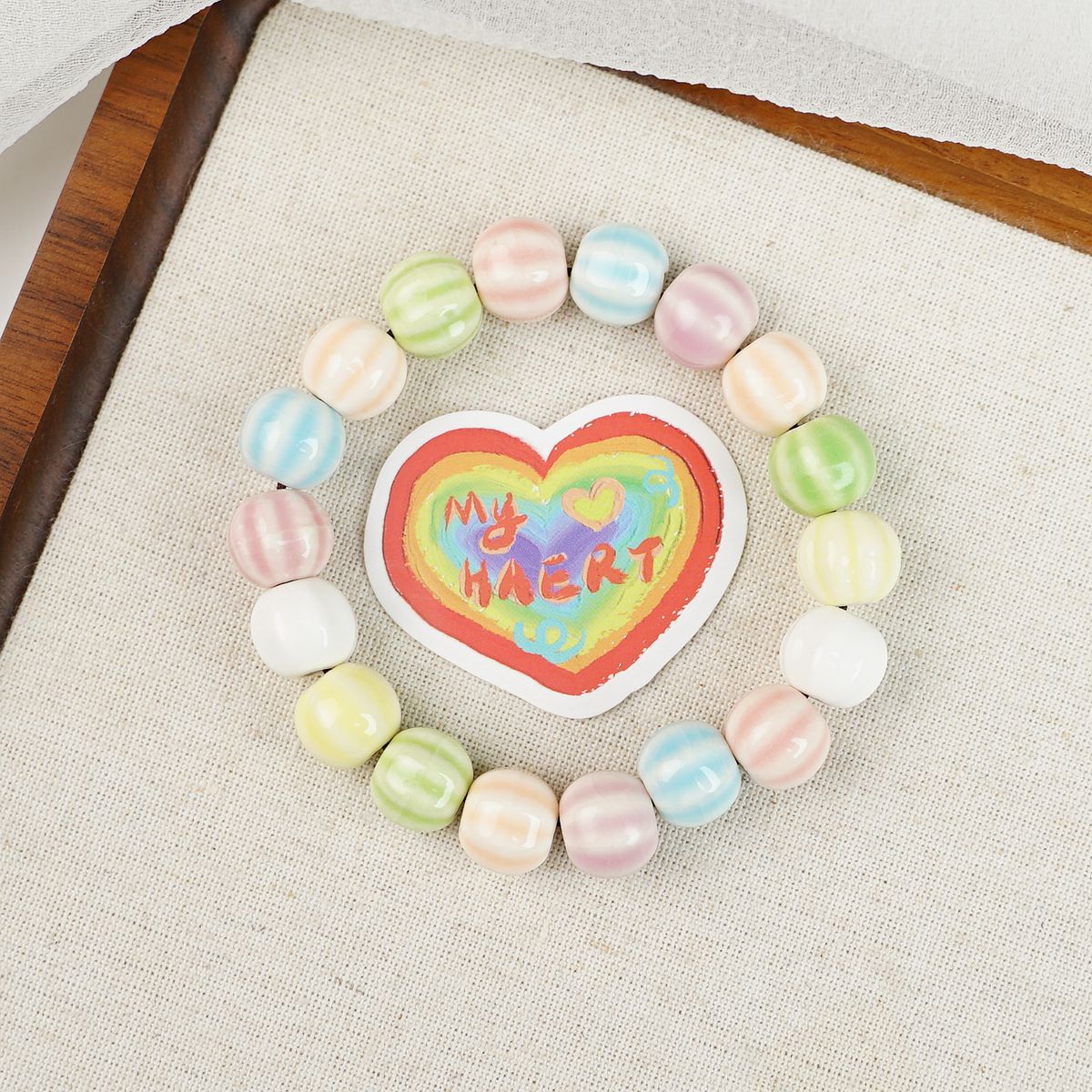 Ceramic Painted Pottery Beads Female Literary Bracelet