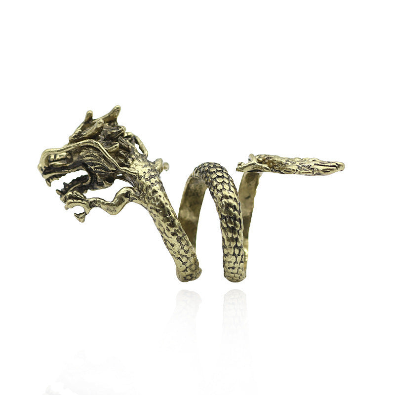 Women's & Men's Personality Twee Zodiac Exaggerated Flying Dragon Gothic Hipster Ring