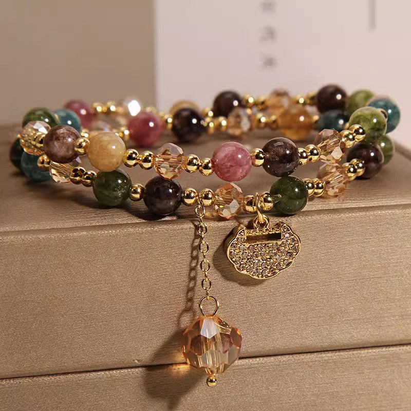 Female Light Luxury Minority High-grade Longevity Lock Gift Bracelet