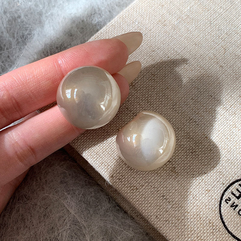 Women's French Style High Sense Semicircle Pearl Simple Temperament Commute Fashion Rings