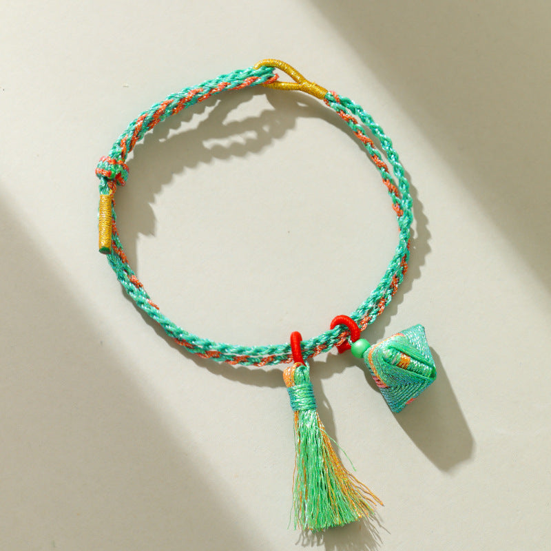 Dragon Boat Festival Colorful Rope Carrying Strap Handmade Braided Adult Bracelet