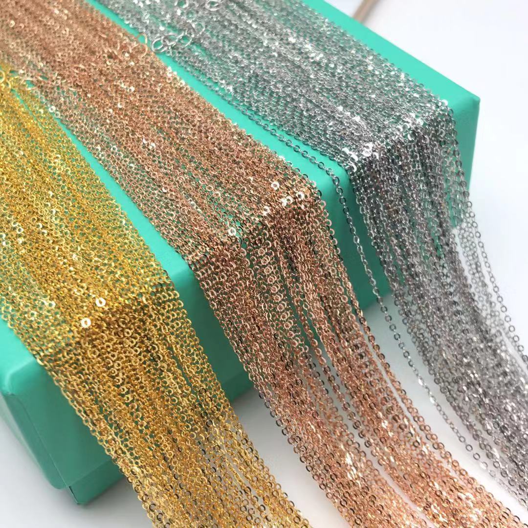 Plated Sterling Sier O-shaped Chain Ten Female Necklace