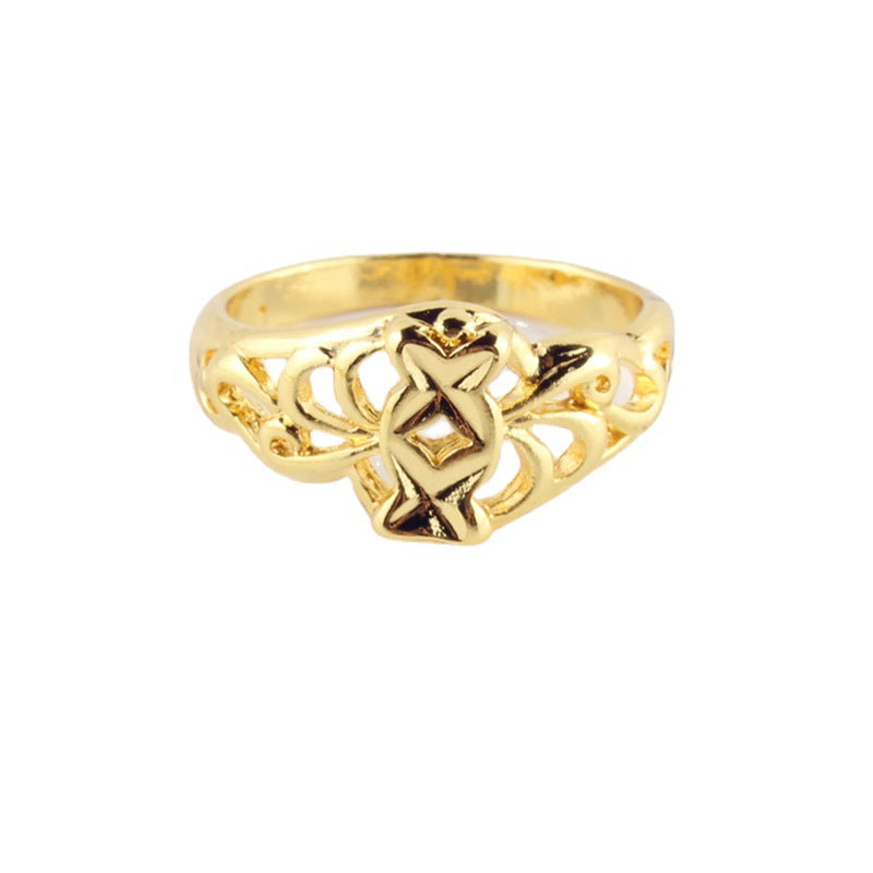 Fashion Temperament Disposable Acting Imitation Gold Pearl Treasure Ring
