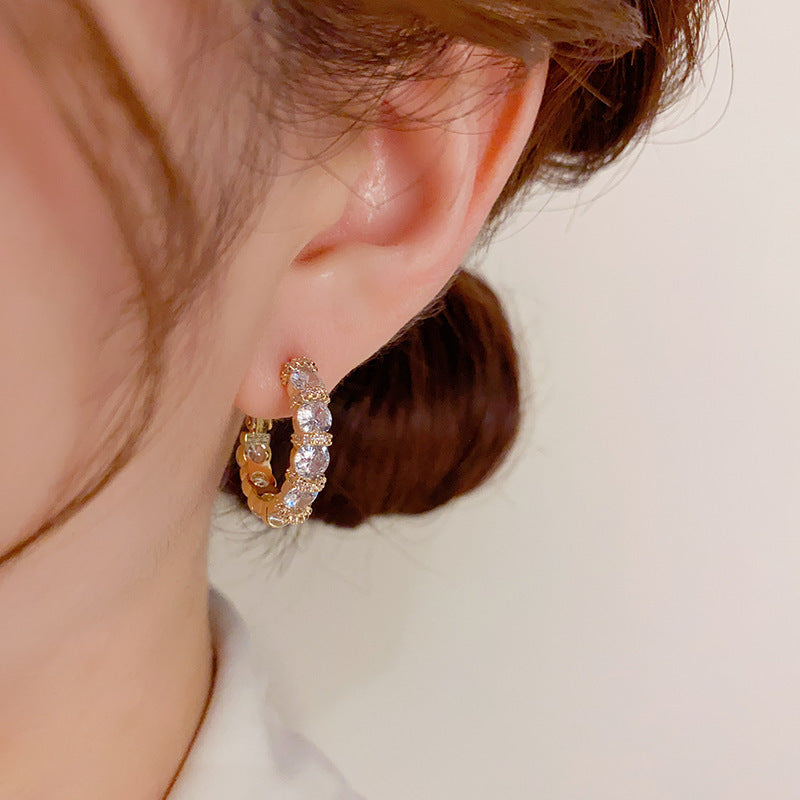 Simplicity Super Flash Elegant High Sense Rhinestone Zircon Female Star Rings
