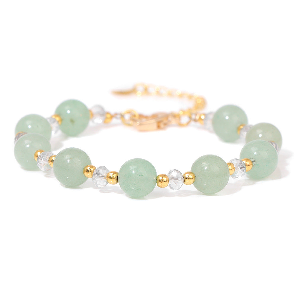 Women's Natural Stone Beads Simple Lobster Buckle Bracelet