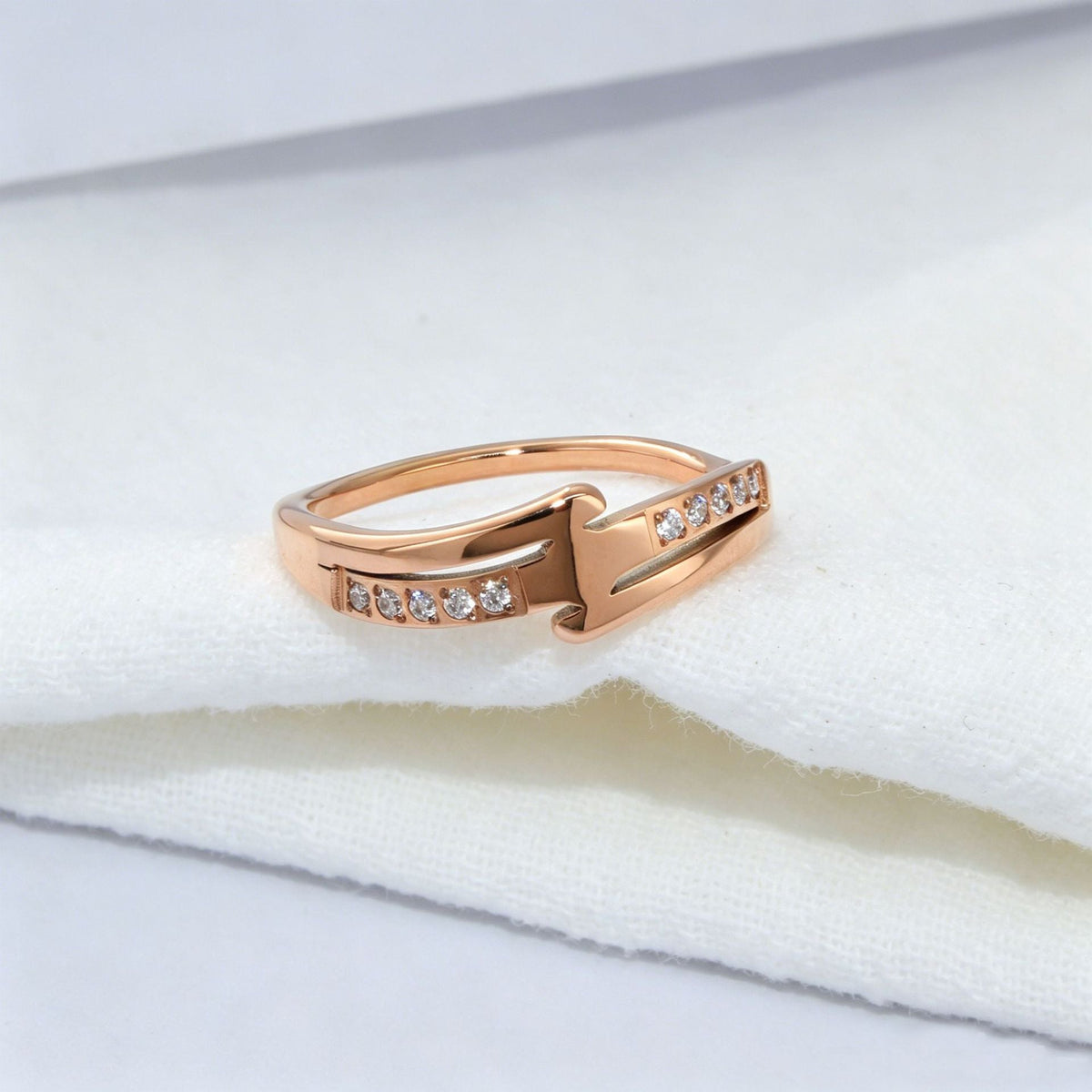 Steel Female Niche Design Advanced Commute Exquisite Little Ring
