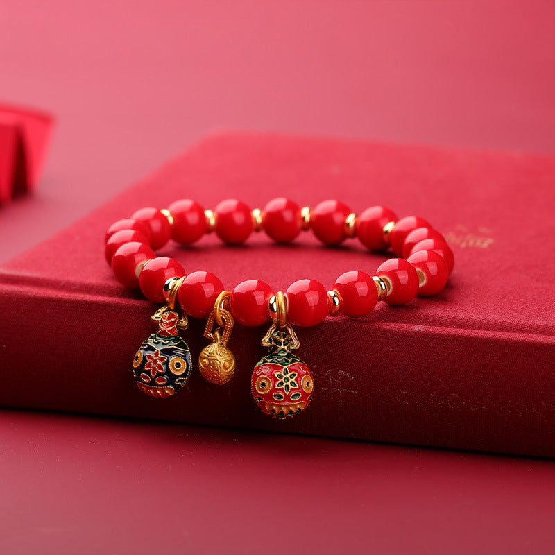 Women's & Men's Fragrant Gray Porcelain Vintage Ethnic Style Handmade Bracelet