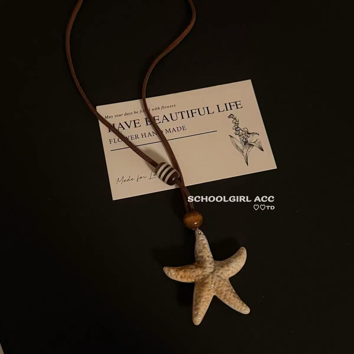 Design Sweet Cool Cold Five-pointed Star Niche Long Sweater Necklace
