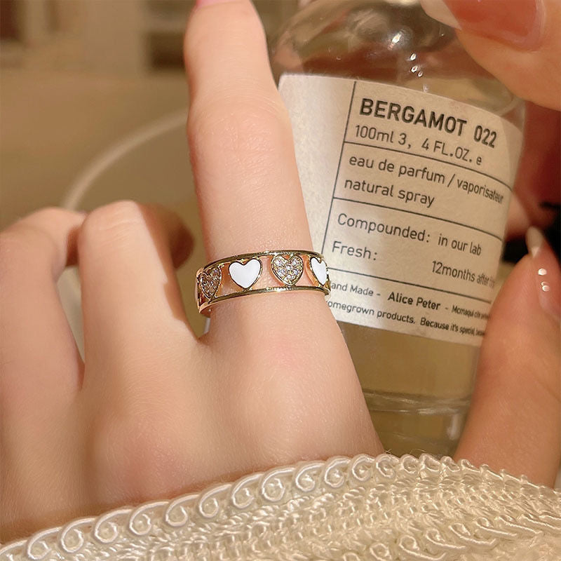 Graceful Versatile Opening Female Light Luxury Minority Design Sense Rings