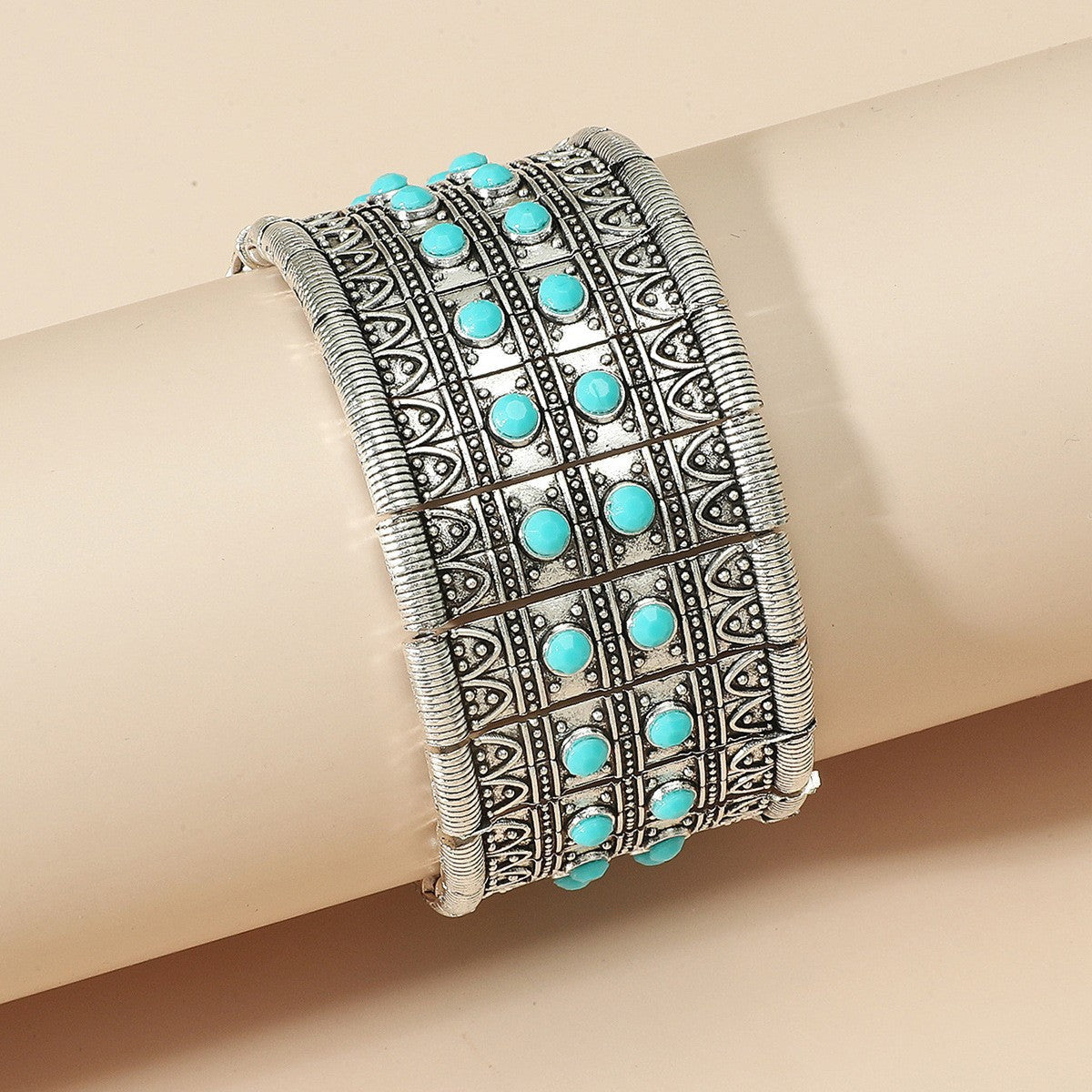 Style Personality Retro Alloy Turquoise Stretch Bracelets