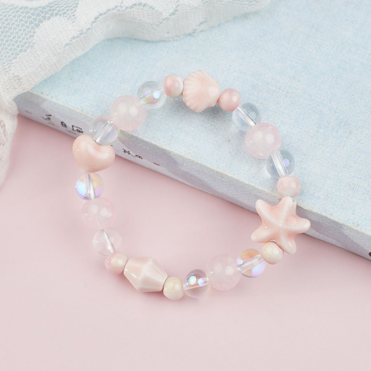 Ceramic Painted Pottery Beads Female Literary Bracelet