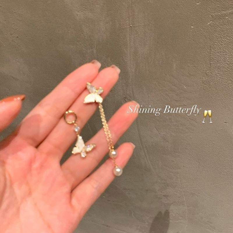 Needle Niche Design Temperament Wild Star River Tassel Simple Light Earrings